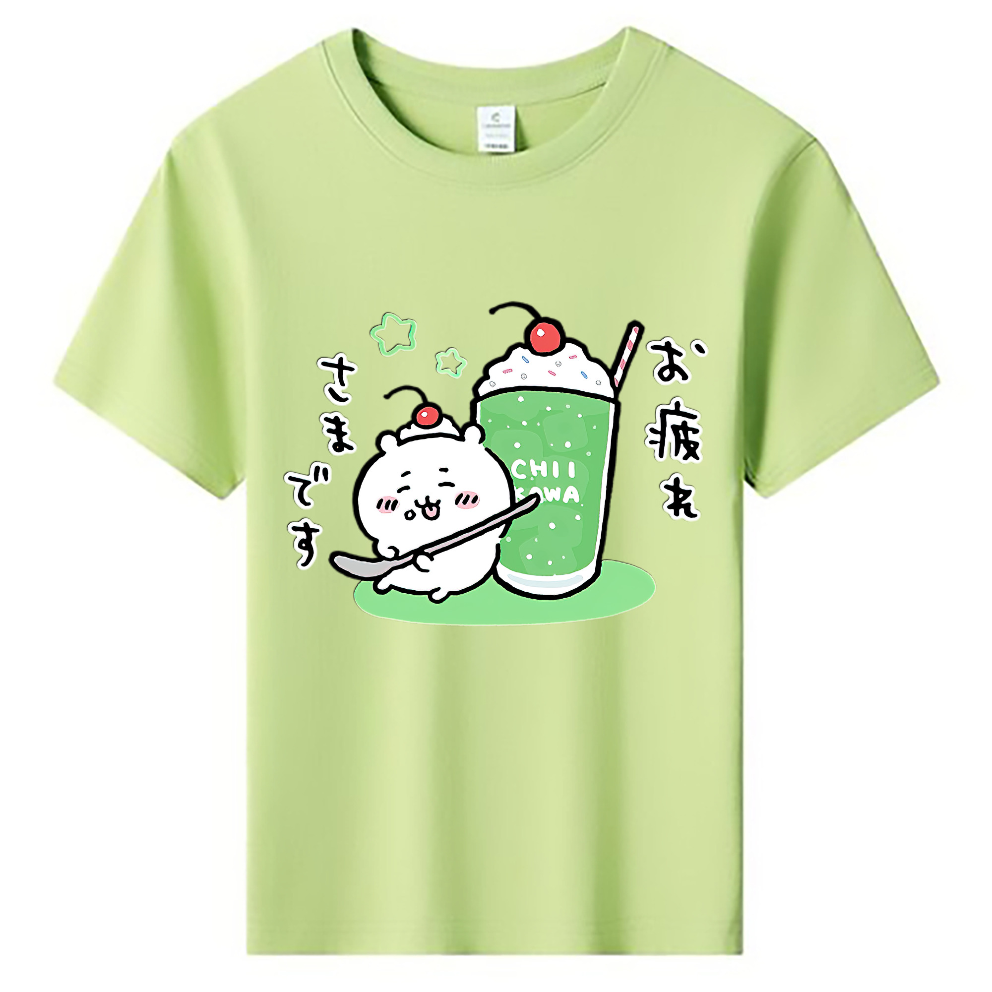 （画像用） ちいかわ ちいかわ Chii-kawa chiikawa 綿100％キッズTシャツ（フロントプリント）